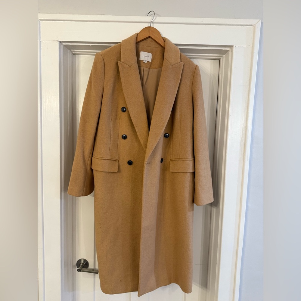 LOFT Tan Coat, Size L